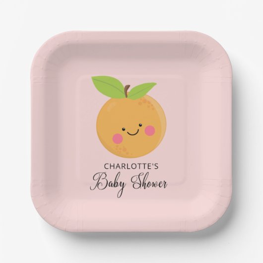Assiettes En Carton Baby shower Little Cutie (Recto)
