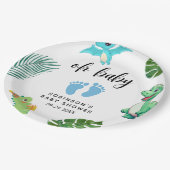 Assiettes En Carton Baby shower Little Dino (Angle)