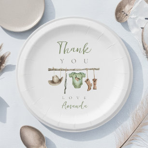 Assiettes En Carton Baby shower Little Hunter