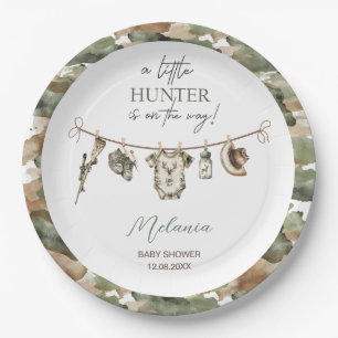 Assiettes En Carton Baby shower Little Hunter Aquarelle