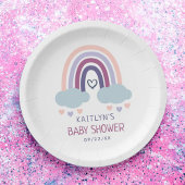 Assiettes En Carton Baby shower Little Rainbow