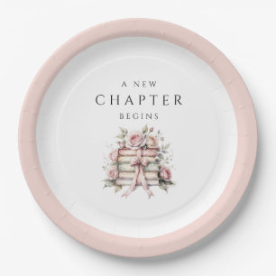 Assiettes En Carton Baby-Shower Livre à Ruban Rose