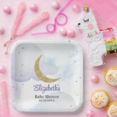 Assiettes En Carton Baby shower Lune Parties scintillant d'or (Fête)