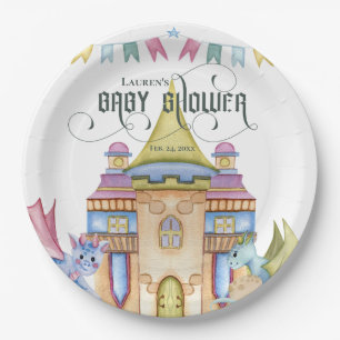 Assiettes En Carton Baby shower magique Fairytale Dragon