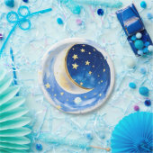 Assiettes En Carton Baby shower Magique Starry Night Boy (Fête)