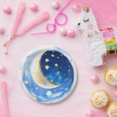 Assiettes En Carton Baby shower Magique Starry Night Boy (Fête)