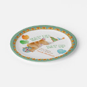 Assiettes En Carton Baby shower manger cirque monocycle rhinocéros pla (Angle)