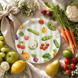 Assiettes En Carton Baby Shower Marché de Fermier Local