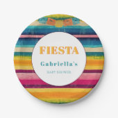 Assiettes En Carton Baby shower mexicain Fiesta Papel Picado (Devant)