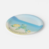 Assiettes En Carton Baby shower mignon 7" de tortue de mer plat (Angle)