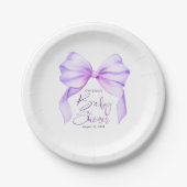 Assiettes En Carton Baby shower mignon de la cale violette (Devant)
