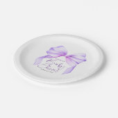 Assiettes En Carton Baby shower mignon de la cale violette (Angle)