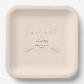 Assiettes En Carton Baby shower mignon de la colombe (Recto)