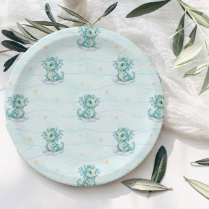 Assiettes En Carton Baby-Shower Mignon Dragon