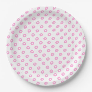 Assiettes En Carton Baby shower mignon du motif   de à petits pois