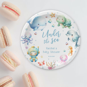 Assiettes En Carton Baby Shower Mignon Sous l'Océan