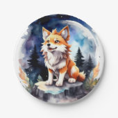 Assiettes En Carton Baby shower mignon Wolf Pup (Devant)