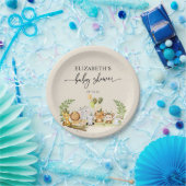 Assiettes En Carton Baby shower minimal mignon des animaux de la jungl (Fête)