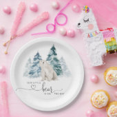 Assiettes En Carton Baby shower minimal pour ours polaires (Fête)