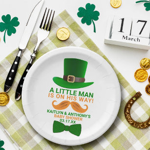 Assiettes En Carton Baby shower moderne de la Saint Patrick de Leprech