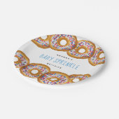 Assiettes En Carton Baby shower moderne Donut Boys saupoudrer (Angle)