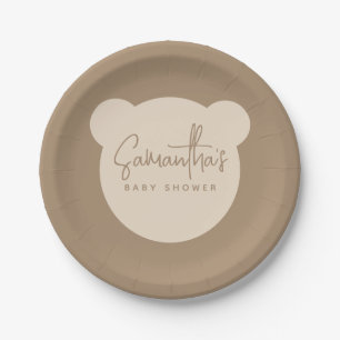 Assiettes En Carton Baby shower moderne minimaliste