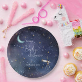 Assiettes En Carton Baby shower Moody Celestial Sky Moon & Stars (Fête)