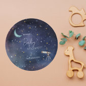 Assiettes En Carton Baby shower Moody Celestial Sky Moon & Stars