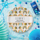 Assiettes En Carton Baby shower Motif de mignet Bumble Bee et Rainbows (Fête)