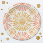 Assiettes En Carton Baby shower Motif Little Sunshine