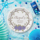 Assiettes En Carton Baby shower mou de germe de fleurs (Fête)