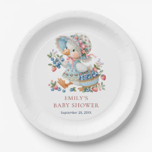 Assiettes En Carton Baby Shower Myrtille Douce Oie Idiote