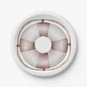 Assiettes En Carton Baby shower nautique (Devant)