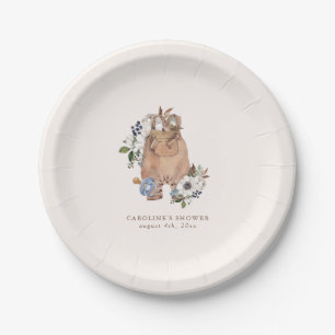 Assiettes En Carton Baby Shower Néo-Bohème Neutre pour la Nurserie