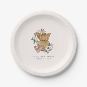 Assiettes En Carton Baby Shower Néo-Bohème Neutre pour la Nurserie