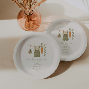 Assiettes En Carton Baby shower neutre de genre cultivé localement
