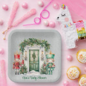 Assiettes En Carton Baby shower Nutcracker rouge et vert (Fête)