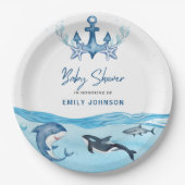 Assiettes En Carton Baby shower Océan & Mer (Devant)