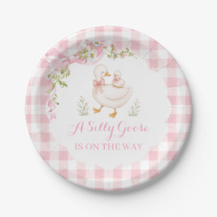 Assiettes En Carton Baby-Shower Oie Ridicule Fleur Vintage