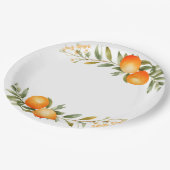 Assiettes En Carton Baby shower Oranges Little Cutie (Angle)