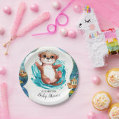 Assiettes En Carton Baby shower Otter simple (Fête)