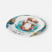 Assiettes En Carton Baby shower Otter simple (Angle)