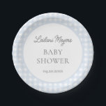 Assiettes En Carton Baby shower Pale Blue En vichy Classic Boys<br><div class="desc">Célébrez le baby shower de votre bébé garçon avec nos adorables assiettes jetables en baby shower motif bleu pâle en vichy.</div>
