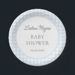 Assiettes En Carton Baby shower Pale Blue En vichy Classic Boys<br><div class="desc">Célébrez le baby shower de votre bébé garçon avec nos adorables assiettes jetables en baby shower motif bleu pâle en vichy.</div>