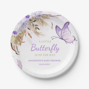 Assiettes En Carton Baby Shower Papillon Floral