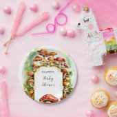Assiettes En Carton Baby shower Pastel Little Mushroom (Fête)