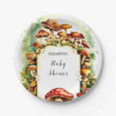 Assiettes En Carton Baby shower Pastel Little Mushroom (Devant)