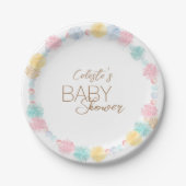 Assiettes En Carton Baby shower Pastel Winter Wonderland (Devant)