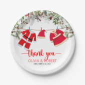 Assiettes En Carton Baby shower père Noël, Baby shower de Noël (Devant)