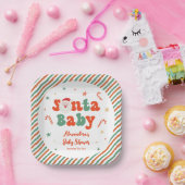 Assiettes En Carton Baby shower Père Noël de Noël (Fête)